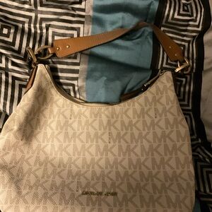 Michael Kors Tan and Cream Shoulder Bag